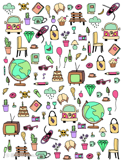 日常生活中的艺术 手绘矢量插图的魅力与应用